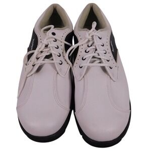 Foothjoy Greenjoy Woman's White/Black Golf Shoes with Cleats 48384 Size 8.5